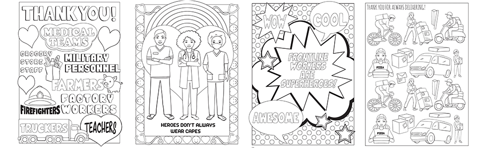 Thank you working heroes loring book were all in this together were all in this together dover kids loring books taylor jo books