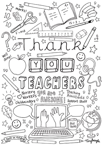 Make your own thank you teachers card
