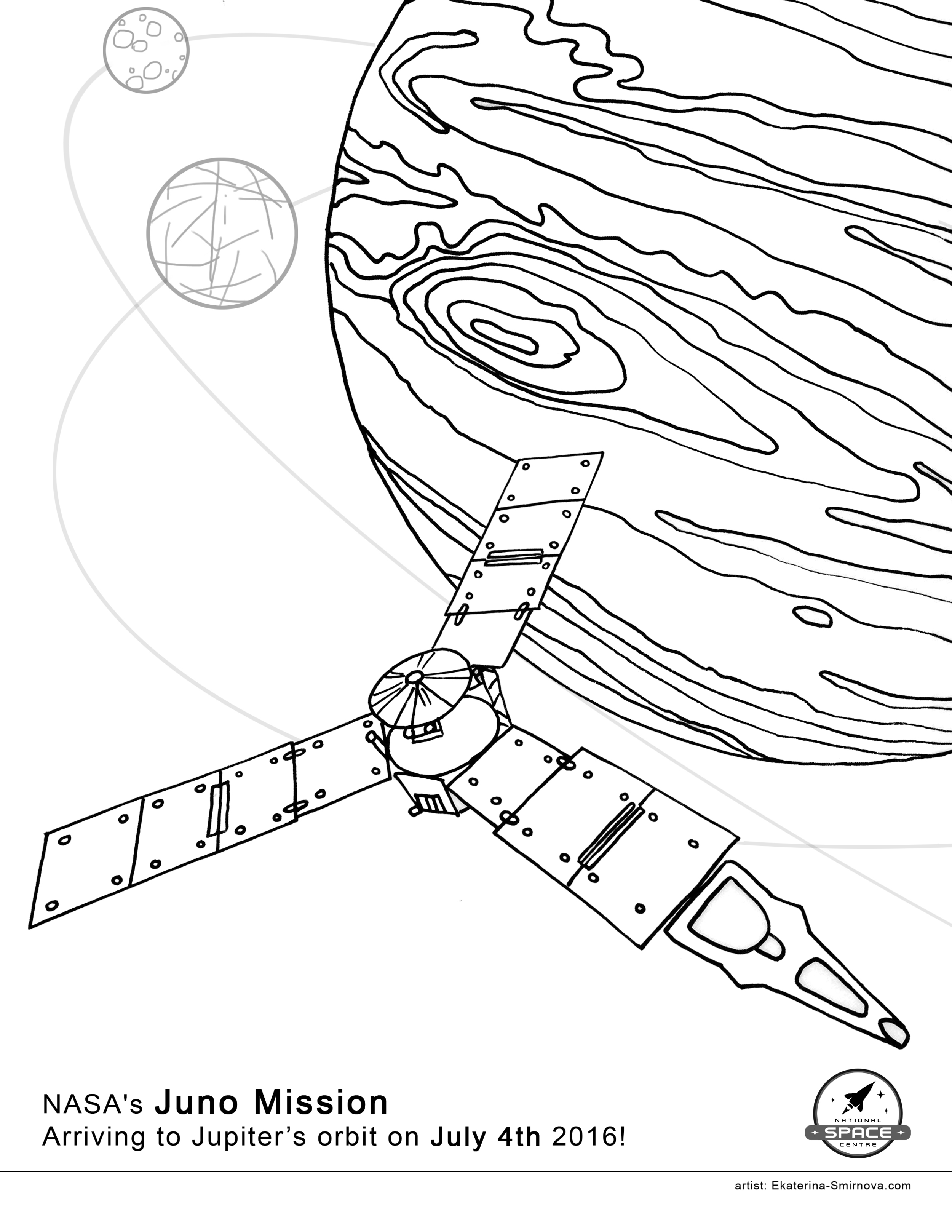 Coloring book for space missions