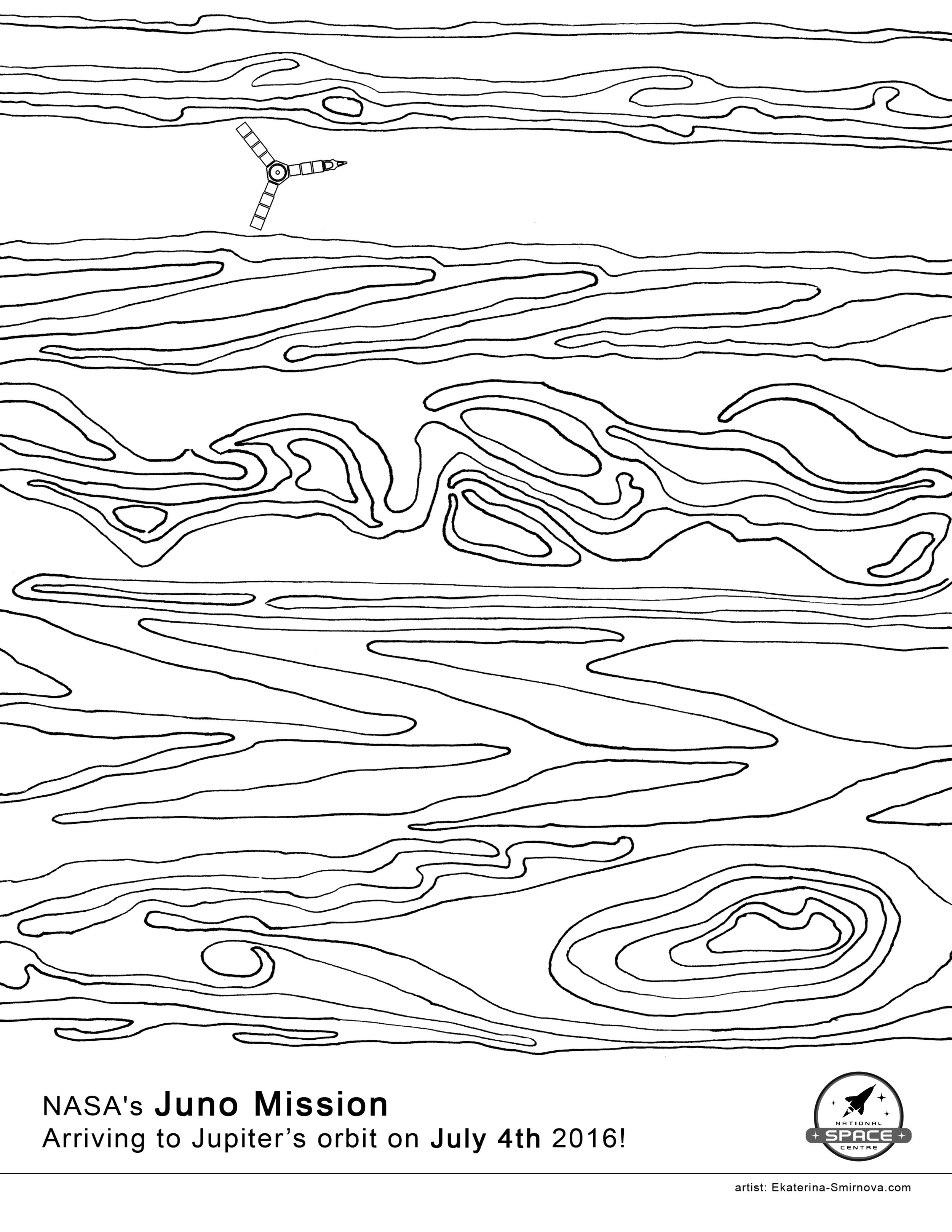 Coloring book for space missions
