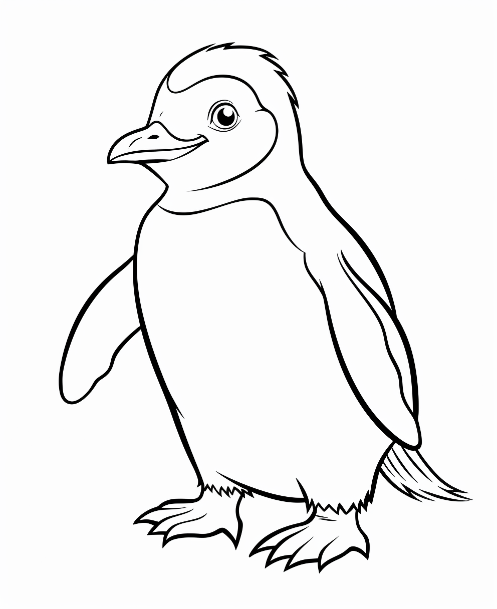 Penguin coloring book for children coloring pages