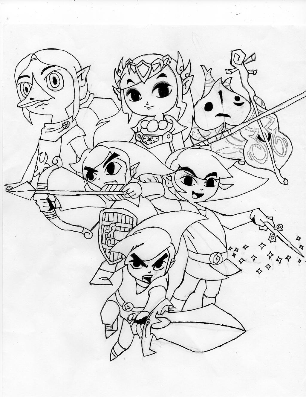 Legend of zelda wind waker drawing d by chaoticblades on