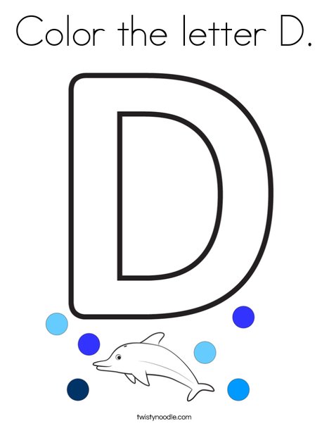 Color the letter d coloring page