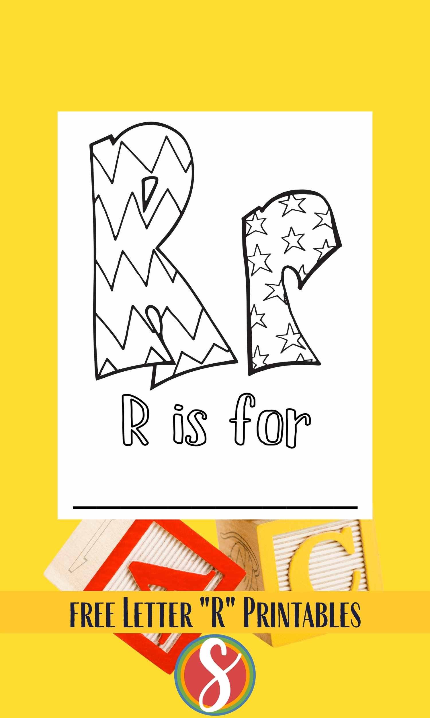 Free letter r coloring pages â stevie doodles