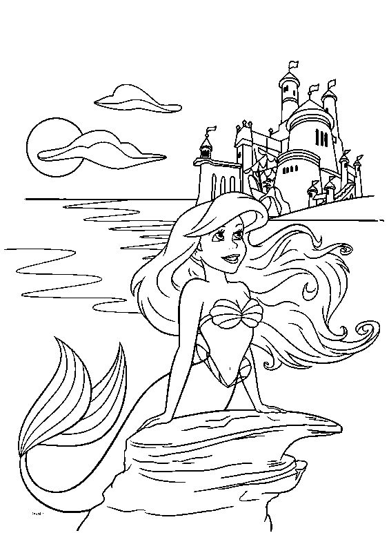 The little mermaid coloring page by serena by serena on