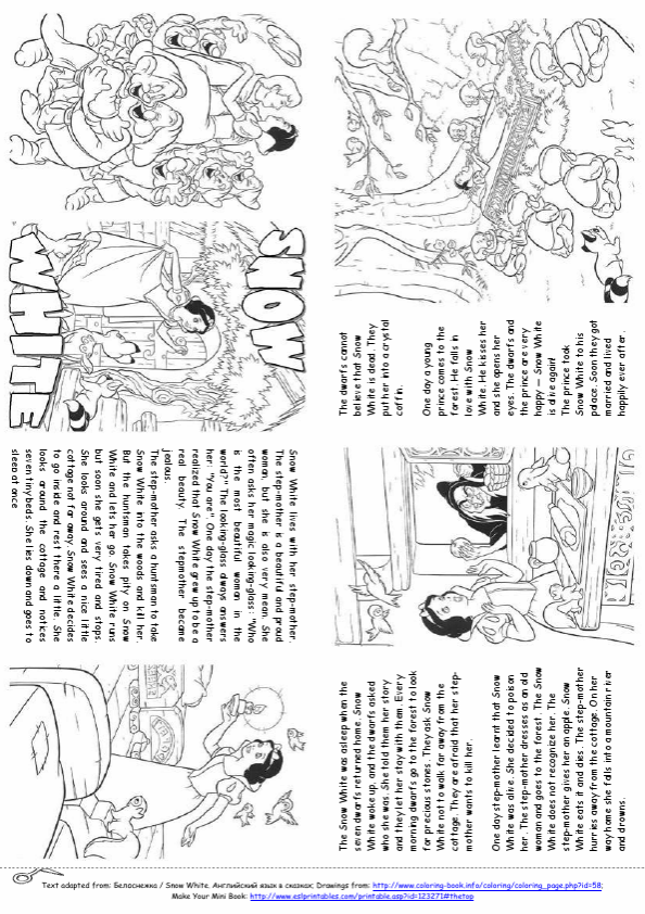 Snow white exercises free printable snow white esl worksheets