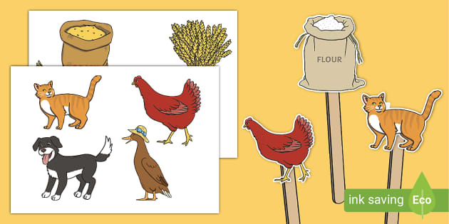 The little red hen stick puppets teacher