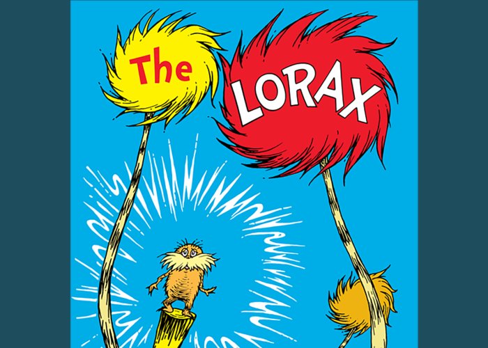 Dr seuss the lorax book cover greeting card by akselw shelb
