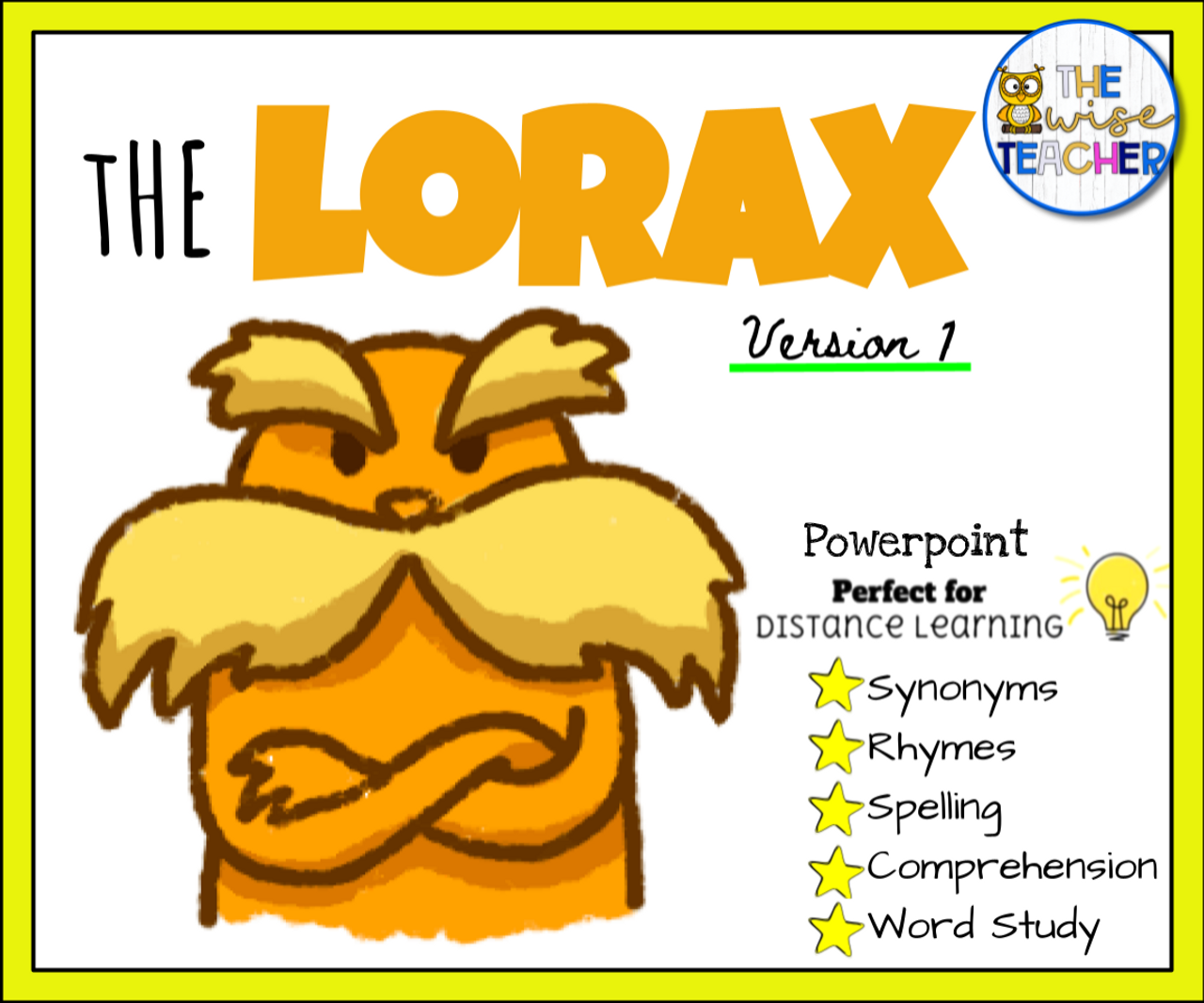 The lorax earth day spring resource l book panion