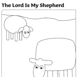 The lord is my shepherd coloring page