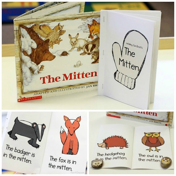 The mitten printable emergent reader for preschool and kindergarten