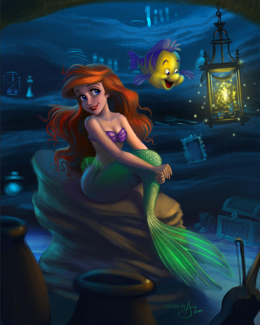 Little mermaid coloring page by tony on