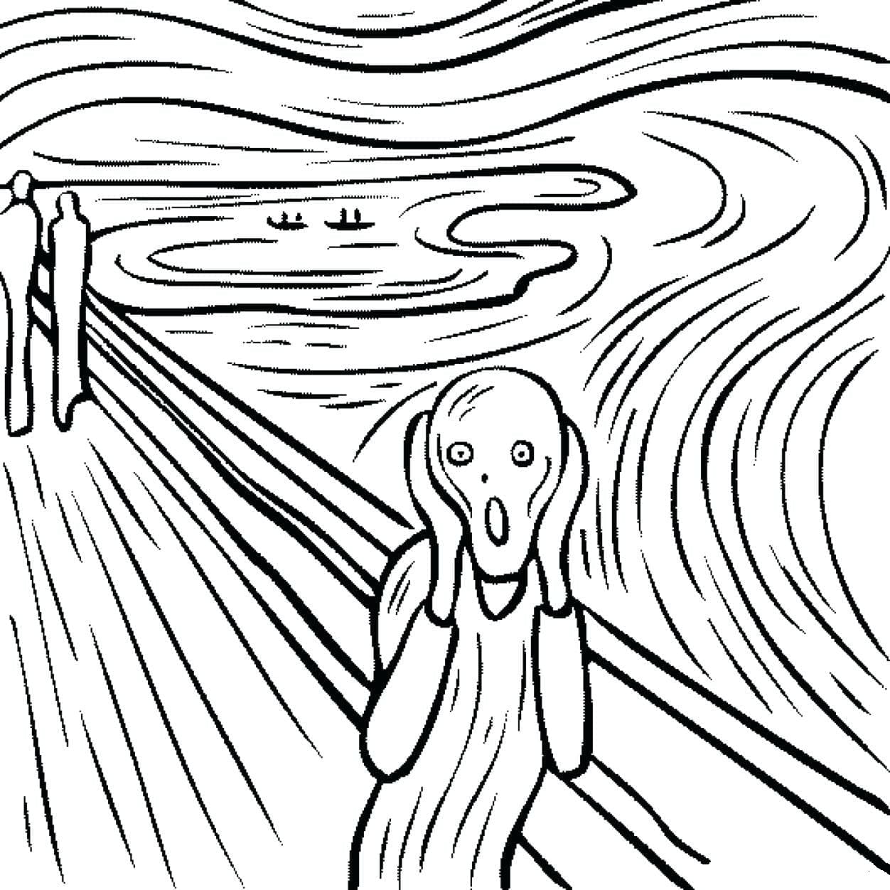 Famous paintings coloring pages