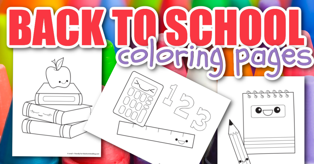 Back to school coloring pages featuring silly school supplies kids activities blog
