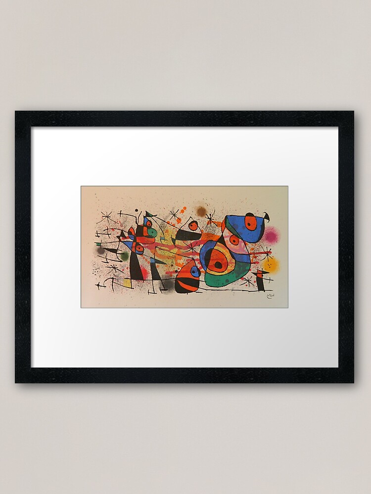Joan mirã surrealism joan miro exhibition art framed art print for sale by bondalina