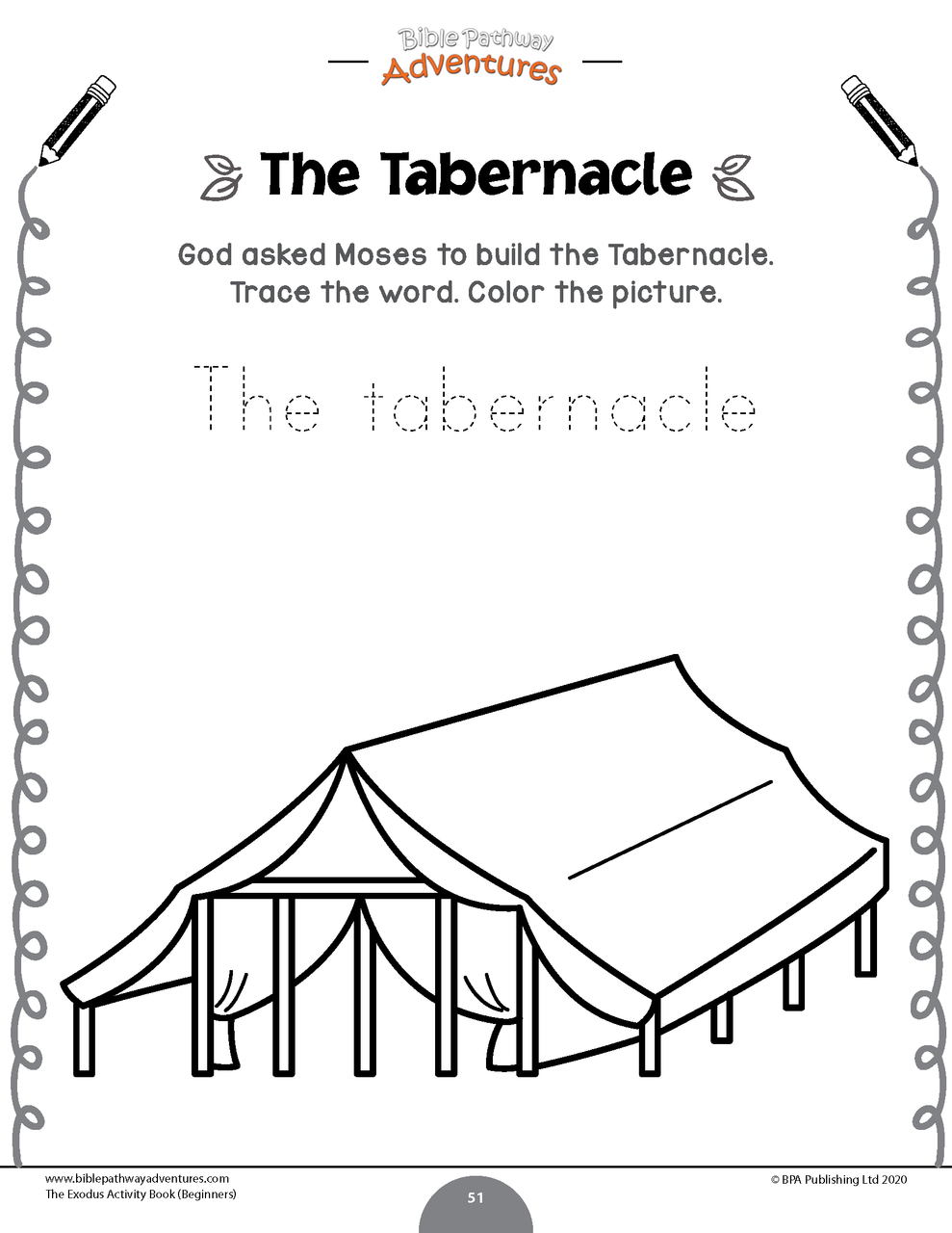 The exodus activity book for beginners