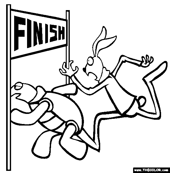The tortoise and the hare online coloring page fairy tales preschool online coloring pages coloring pages