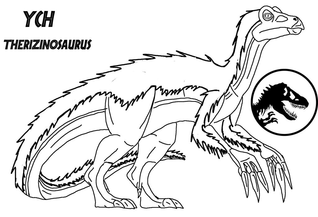 Jurassic parkworld ych therizinosaurus by apexguardian on
