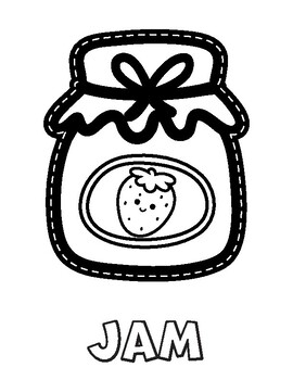 Cute coloring pages with extra thick outlines for easy coloring and cutting