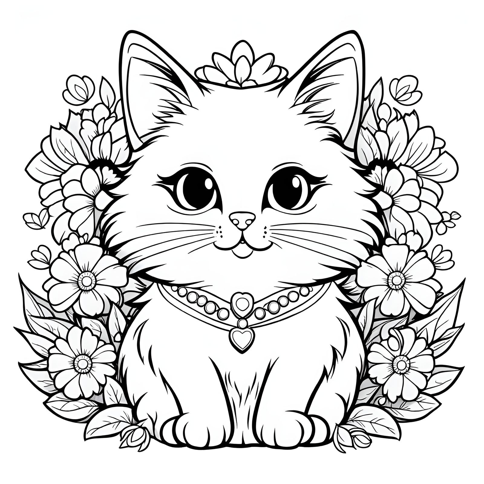 Coloring book simple a happy cute hyper