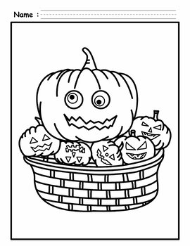 Halloween monsters coloring pages for kids hand