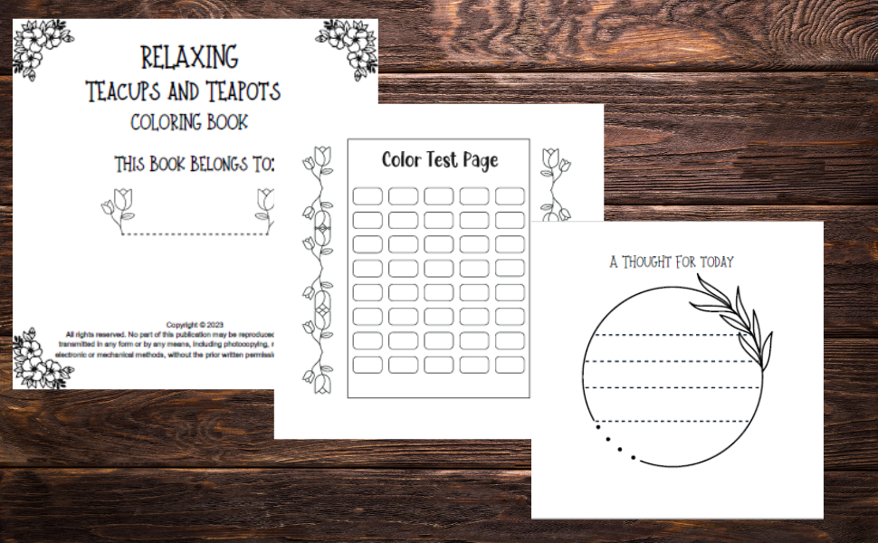 Relaxing teacups and teapots coloring book beautiful floral patterns serenity in teacups and teapots a relaxing coloring journey for adults publishing egda books