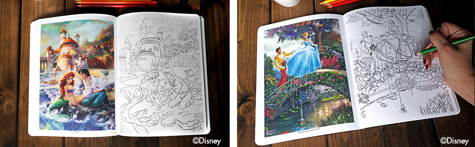 Disney dreams collection thomas kinkade studios coloring book kinkade thomas thomas kinkade studios books