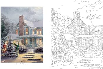 Posh adult coloring book thomas kinkade peaceful moments posh coloring books kinkade thomas books