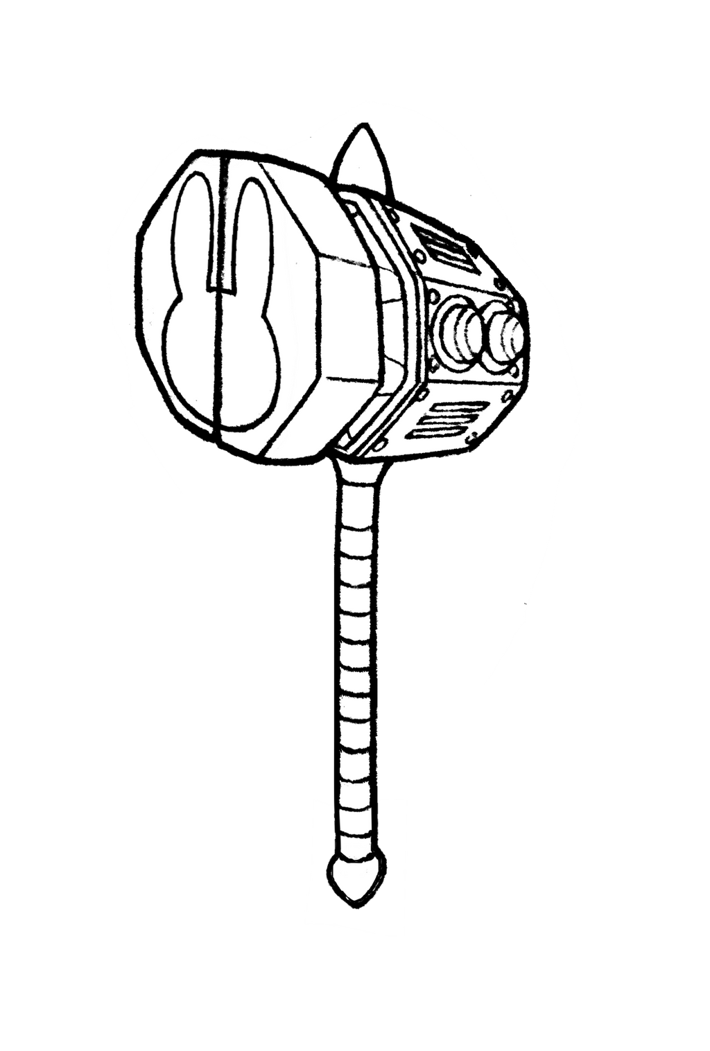 Masked dededes hammer by realarpmbq on