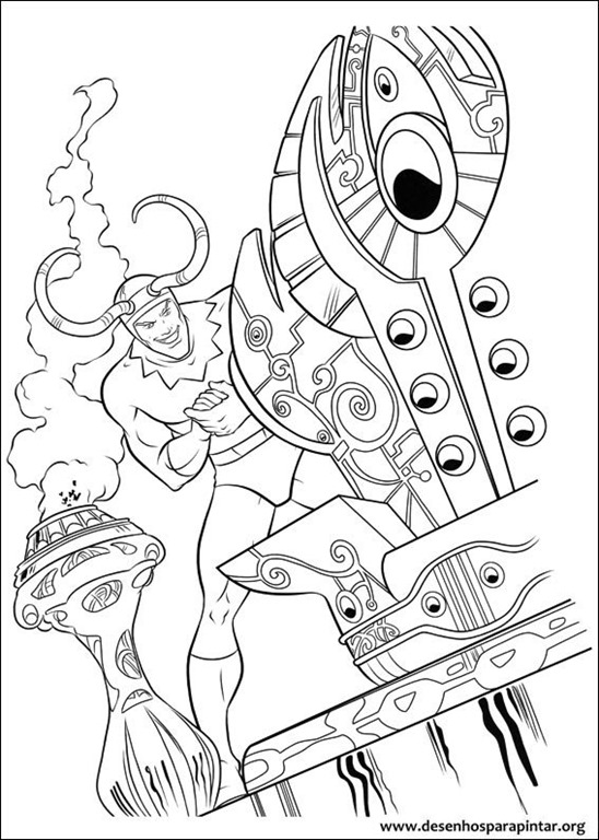 Thor o filho de odin desenhos para imprimir colorir e pintar