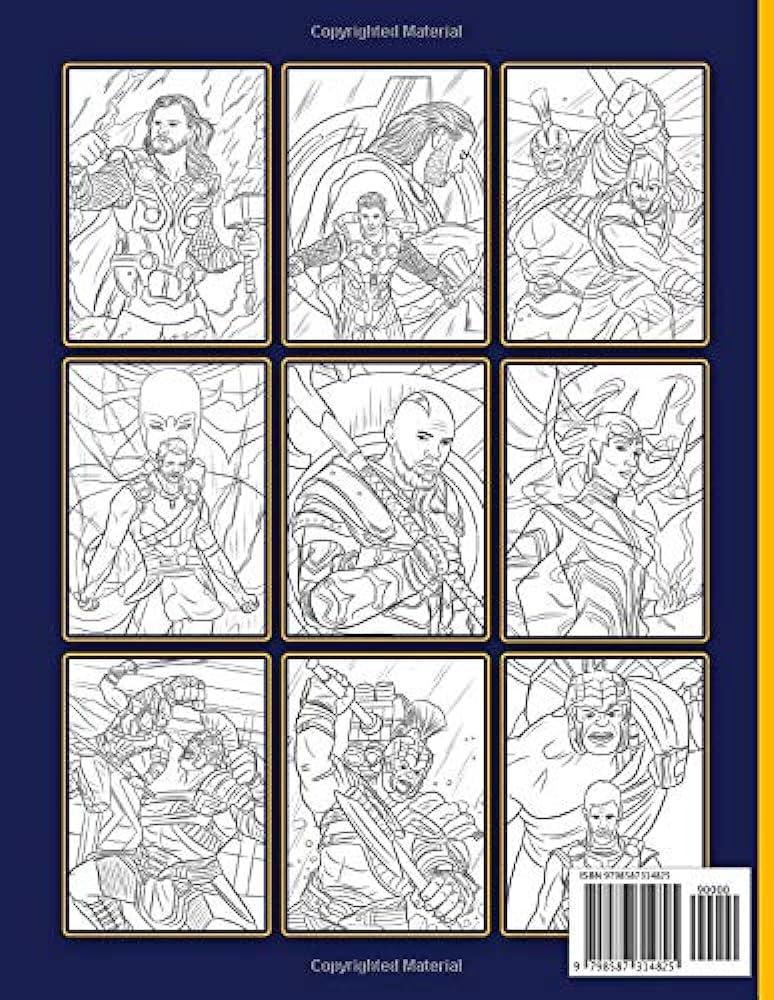 Thor ragnarok coloring book thor ragnarok premium unofficial adult coloring books perfect gift birthday or holidays takeshi koyasu books