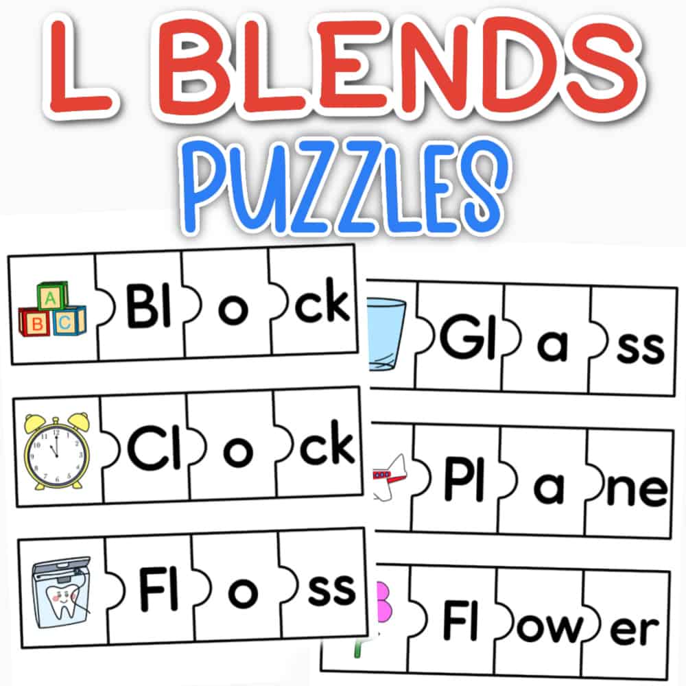L blends fun worksheets to teach l blend words free