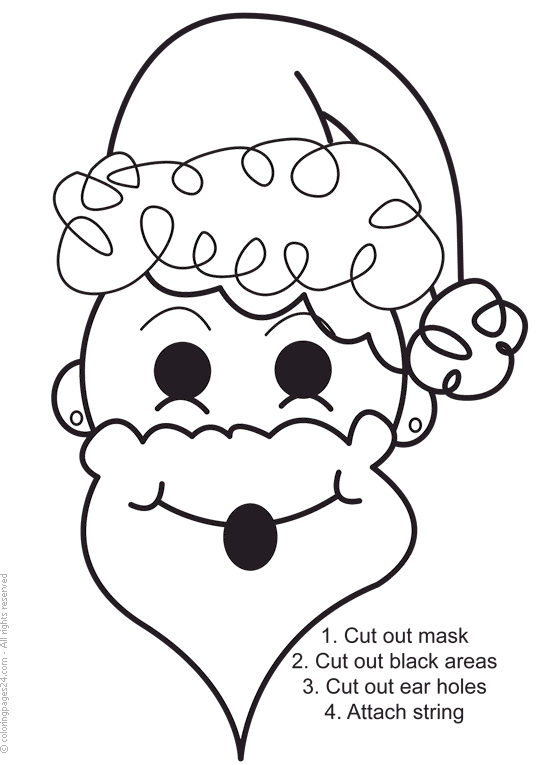 Mask coloring pages