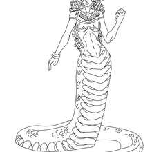 Echidna the half woman and half snake creature coloring pages