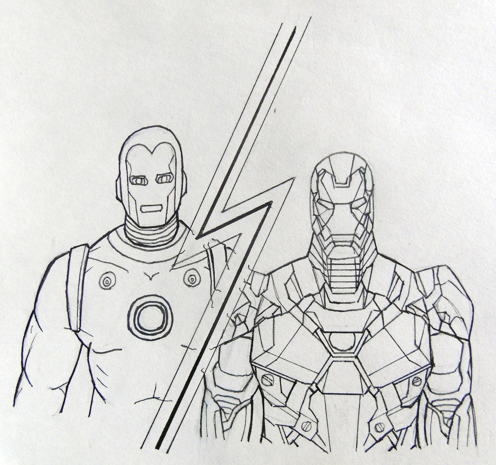 Classic iron man iron man mk sketch by danalmeida on
