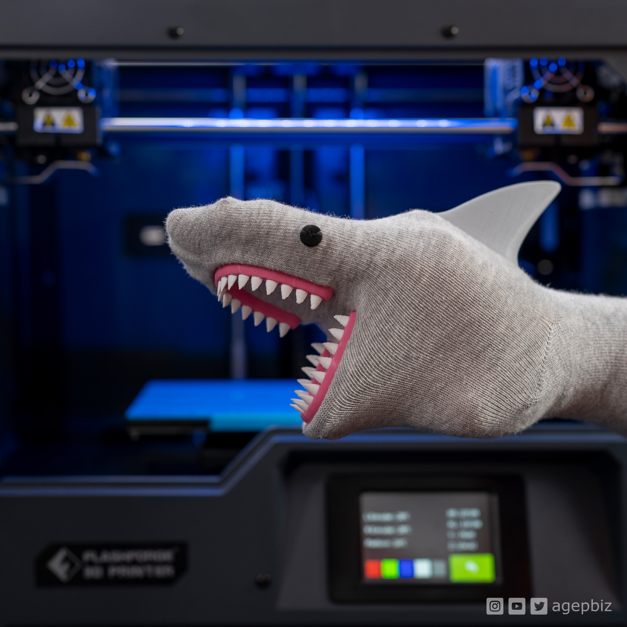 Free stl file sock puppet shark accessories ðãd printable design to downloadãcults