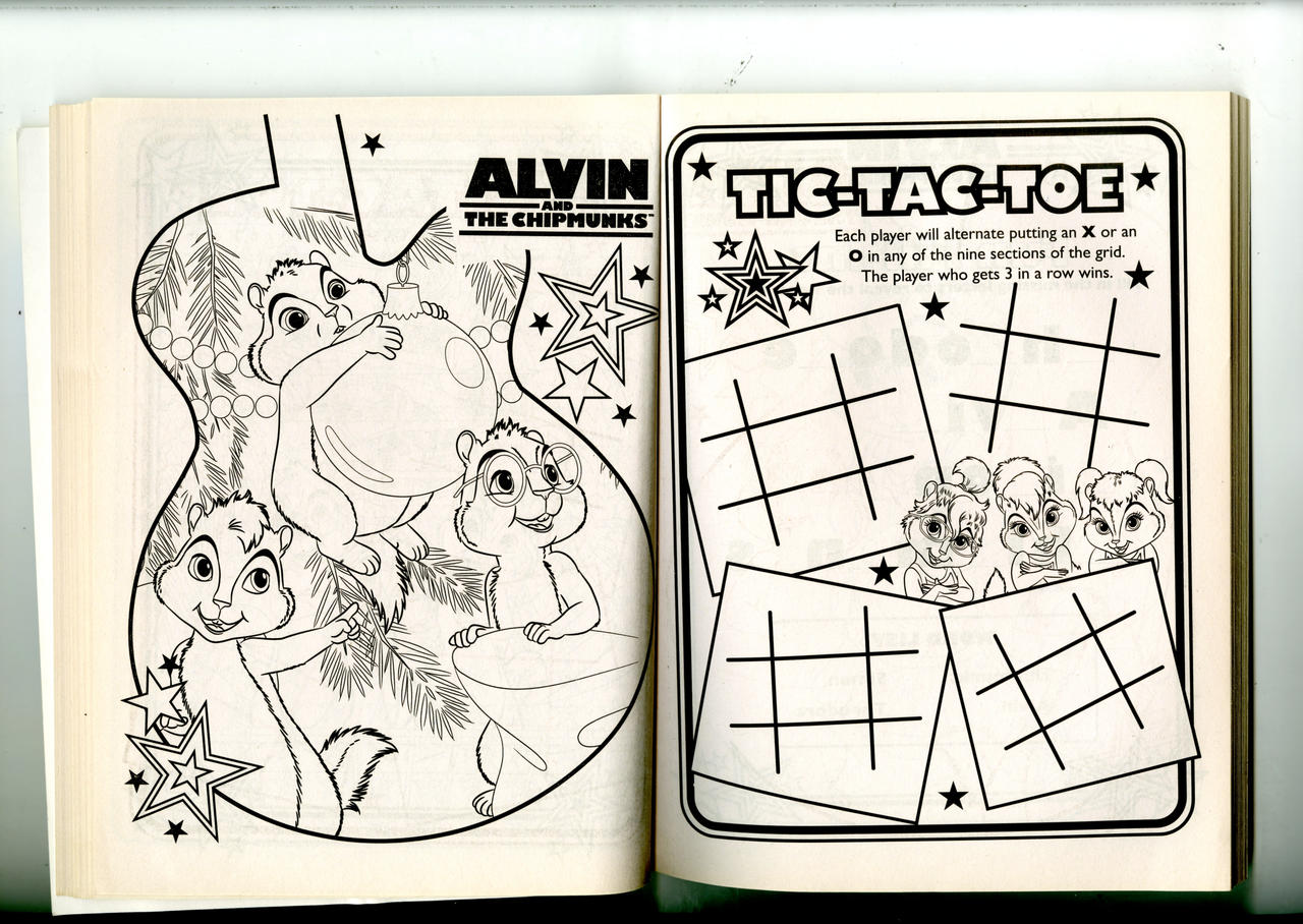 The chipmunks coloring page and chipettes tic