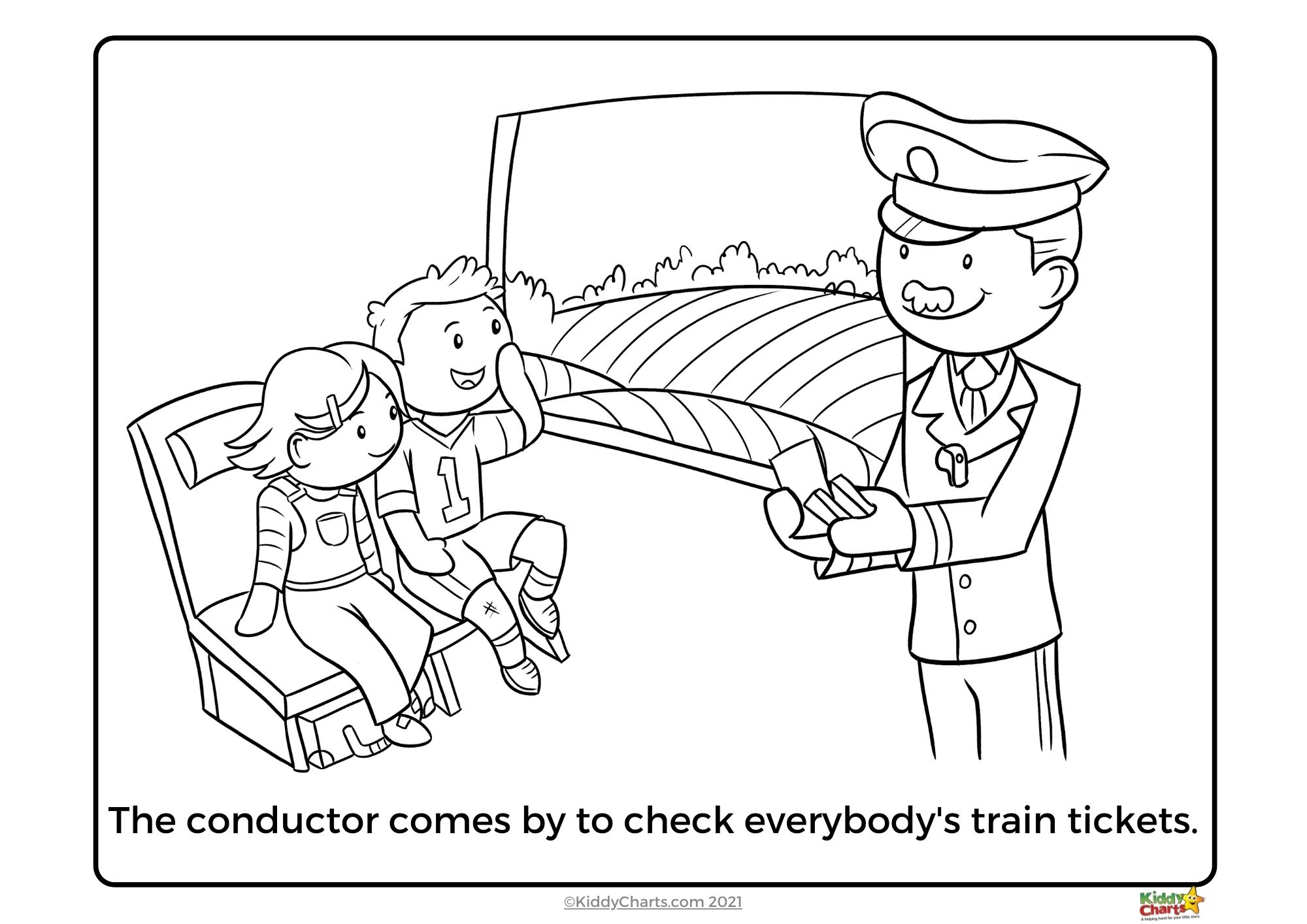Train coloring pages first train journey easy reader