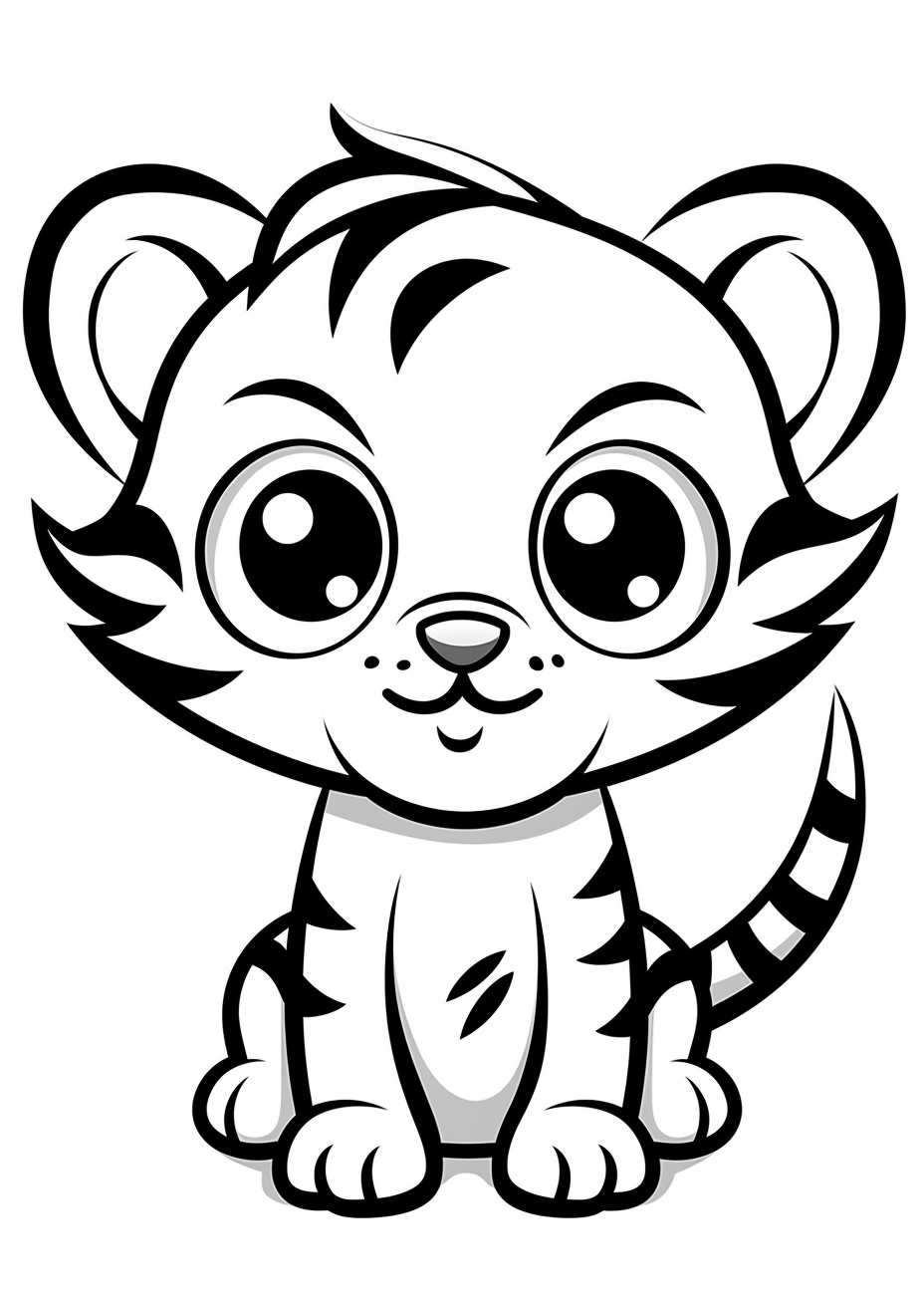 Tiger cub coloring page for children years old coloring pages