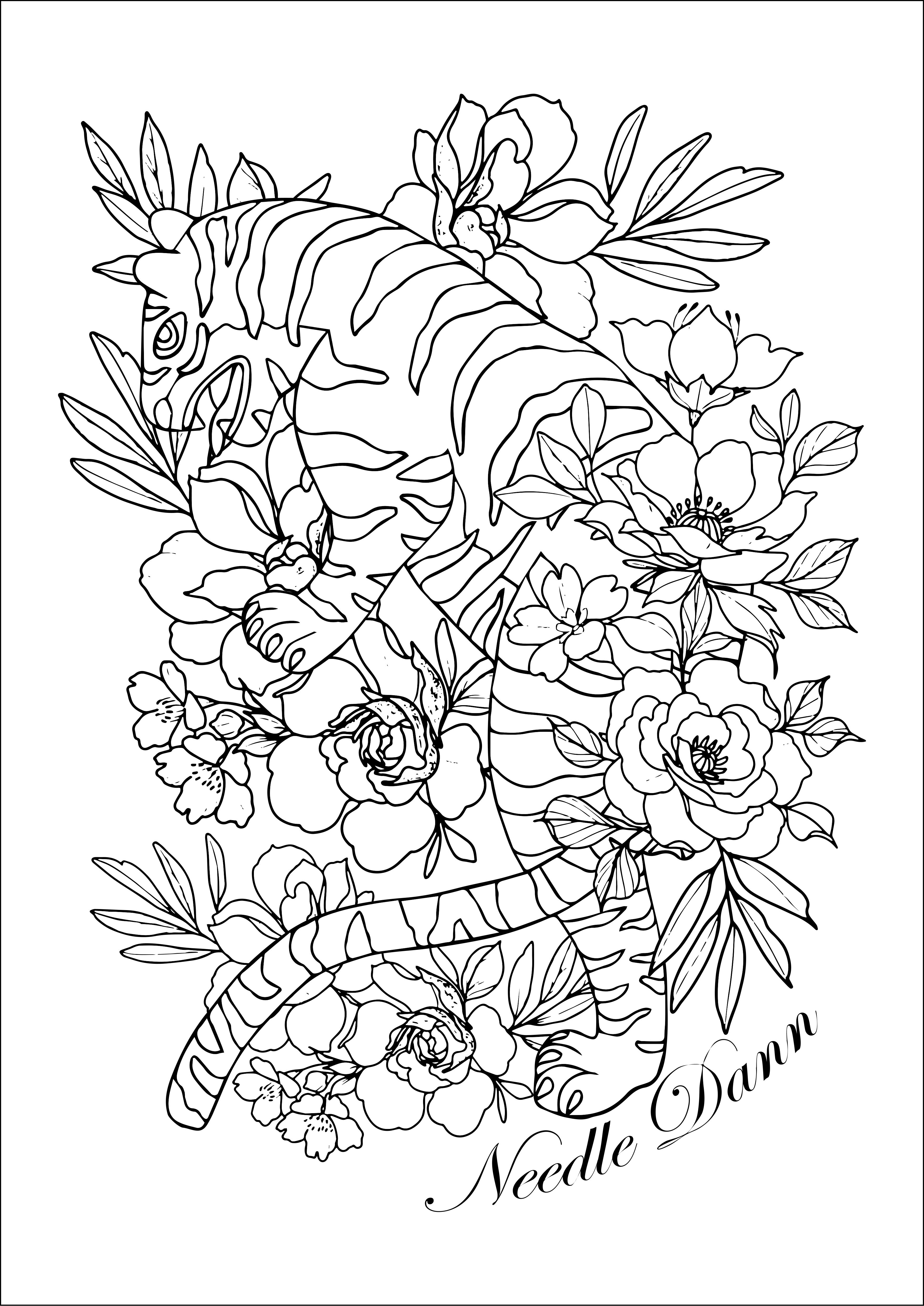 Tiger embroidery pattern free printable a etsy embroidery embroidery patterns embroidery inspiration