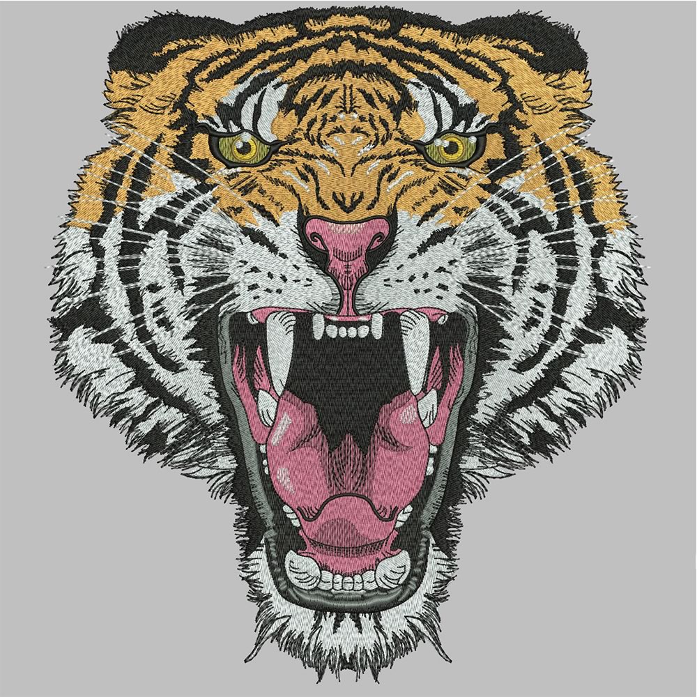 Tiger embroidery design