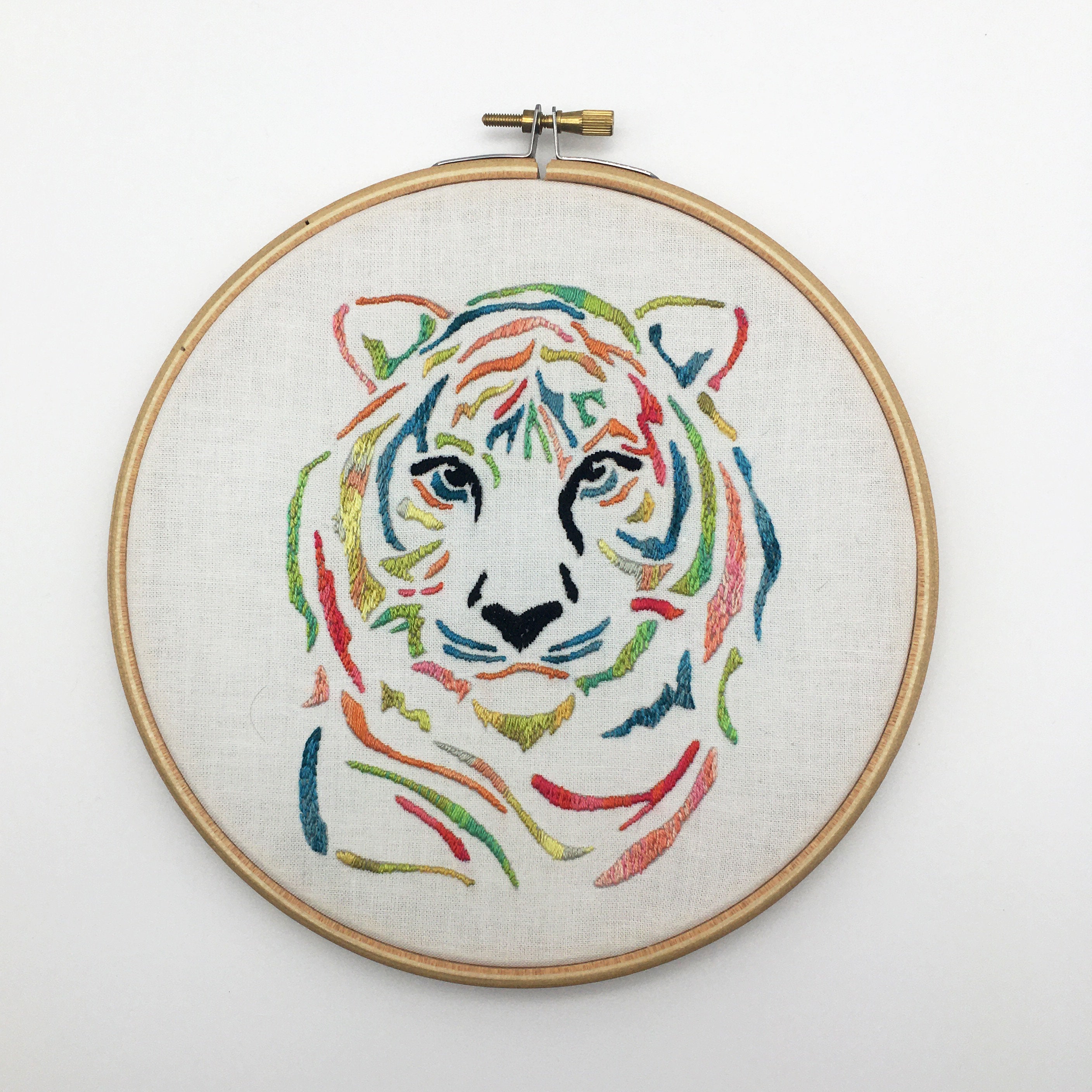 Tiger embroidery pattern pre
