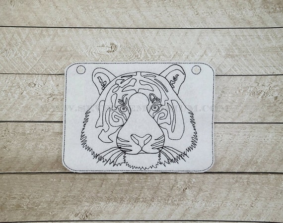 Tiger in the hoop doodle