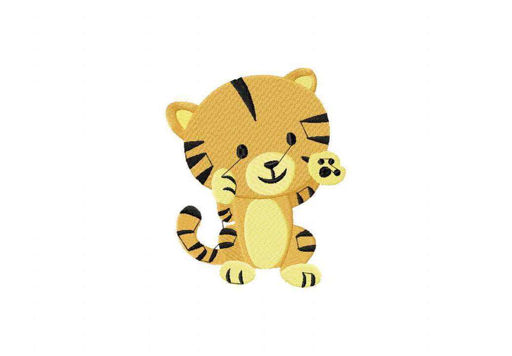 Lucky baby tiger embroidery design â daily embroidery