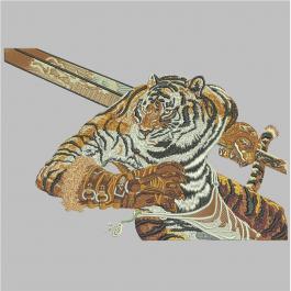 Tiger embroidery design