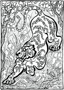 Post impressionism coloring pages for adults kids
