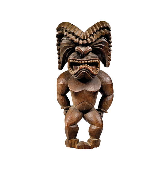 Hawaiian figure kona style representing the god of war ku ka ili moku c