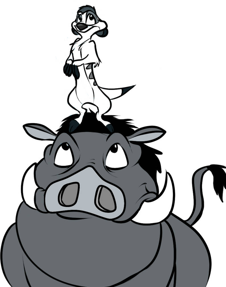 Timon and pumbaa by enricthepenguin on