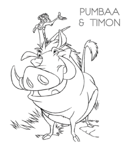 The lion king coloring pages playing learning
