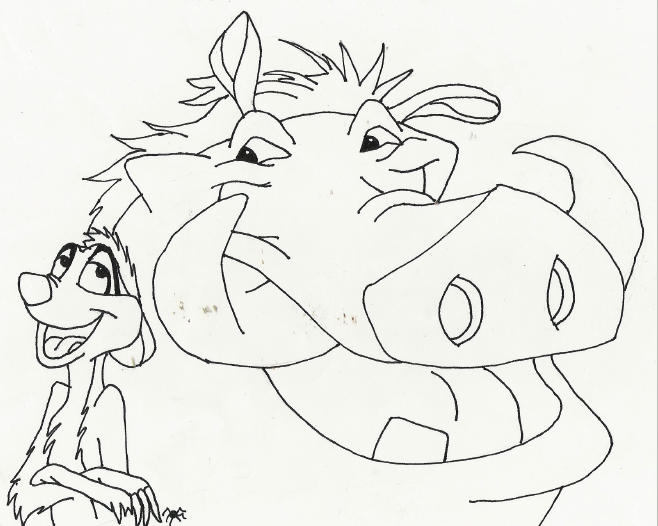 Timon and pumbaa by lux by lionkingclub on